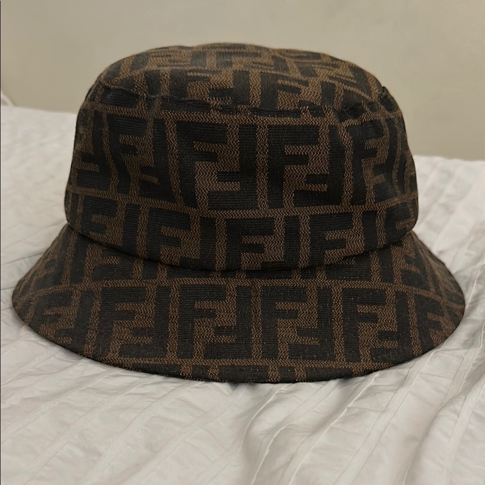 Fendi Brown and Black Bucket Hat